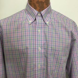 Brooks Brothers M Plaid Button-Down Cotton Shirt